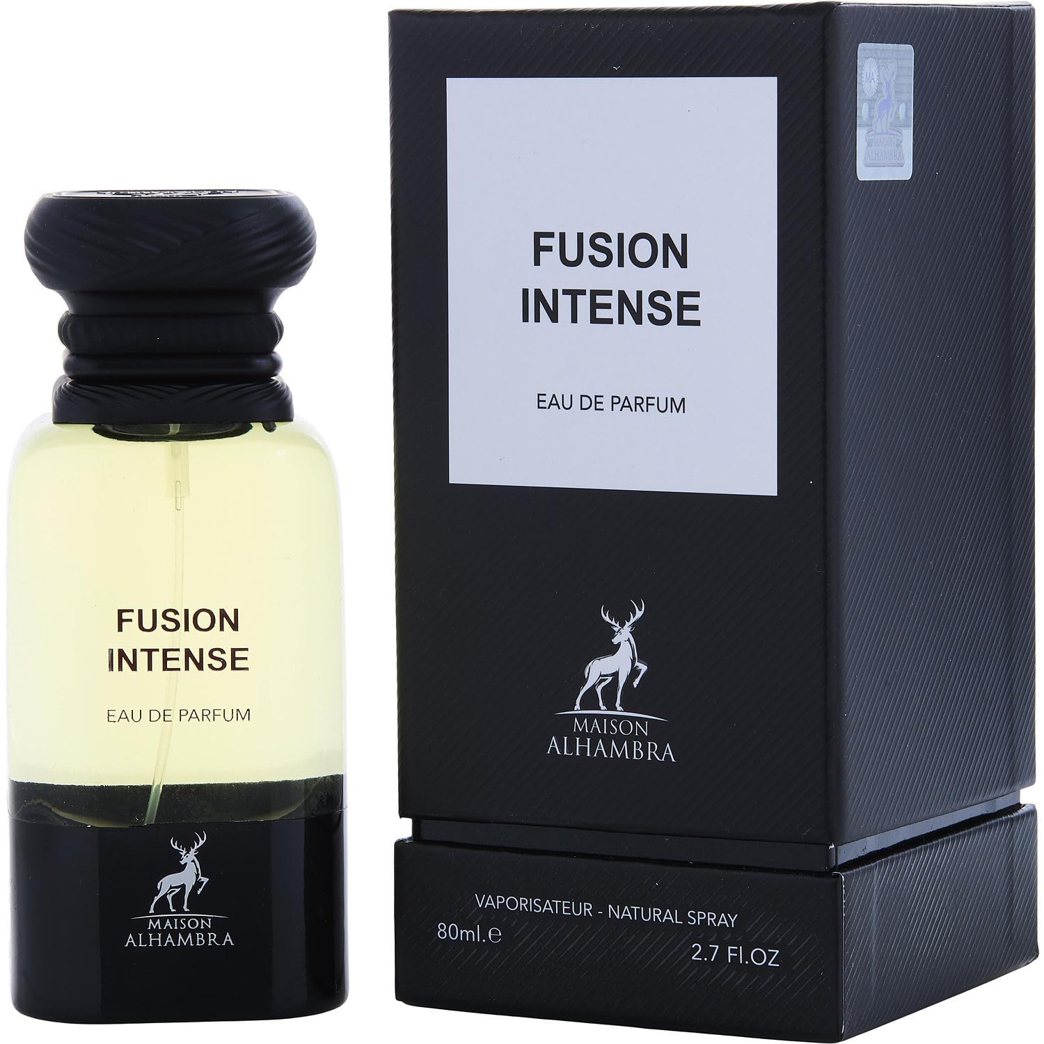 Maison Alhambra Fusion Intense close-up of notes highlighting aromatic complexity for evenings.