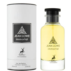 Jean Lowe Immortel packaging box presents elegant design for gifting and display.