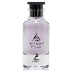 Maison Alhambra Jean Lowe Matiere bottle front view for unisex wearers, versatile evening fragrance.