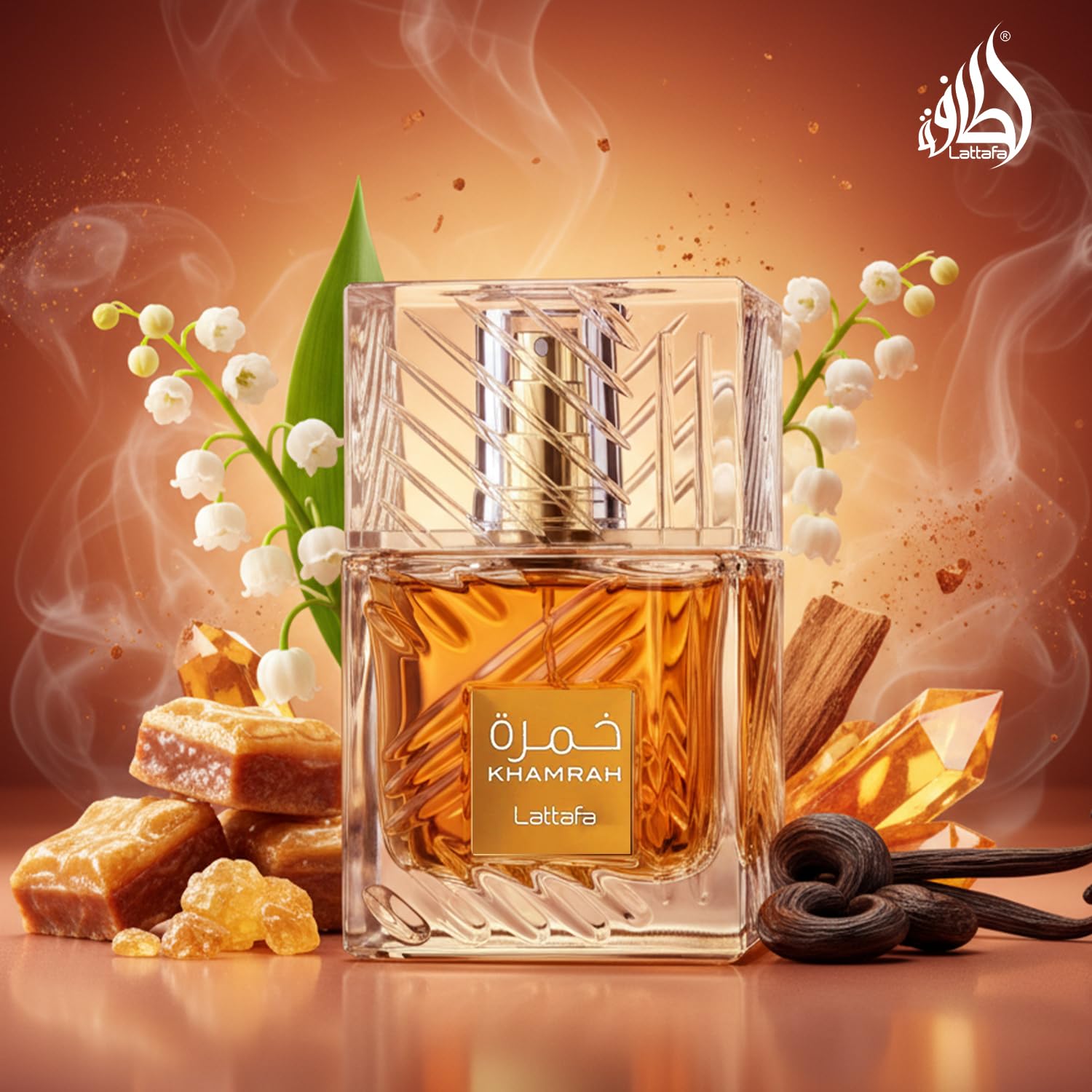 Maison Alhambra Khamrah box with ribbon suggests perfect occasion fragrance gift