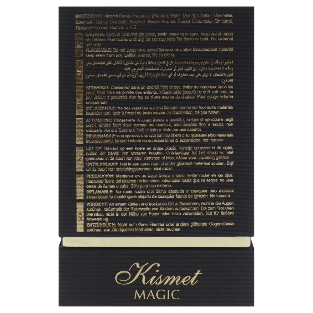 Swirl of Kismet Magic on skin hints long-lasting fragrance journey.
