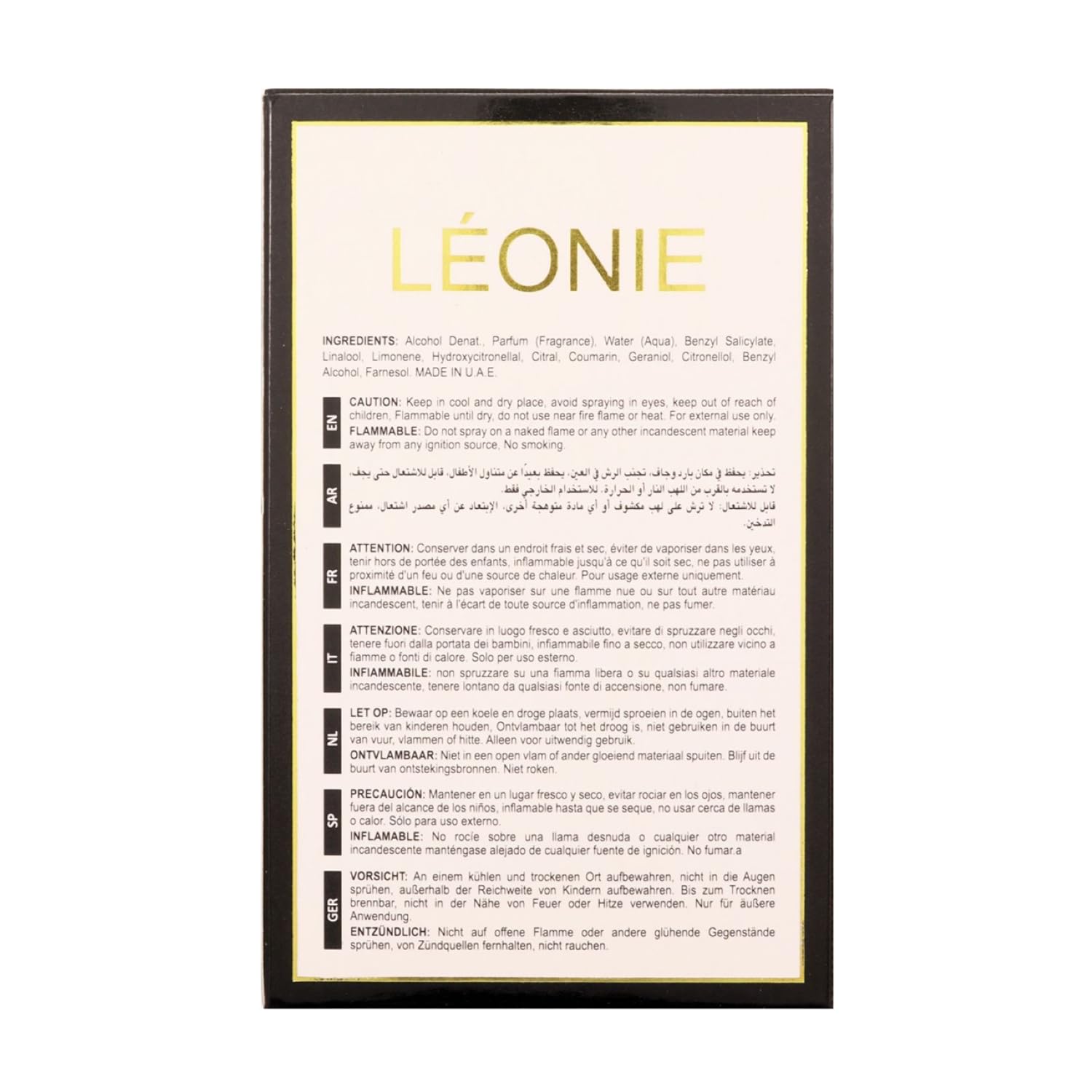 Leonie Intense cap close-up reflects refined design for premium style.