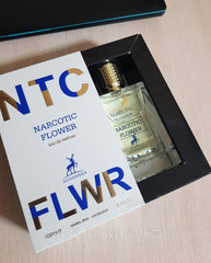 Maison Alhambra Narcotic Flwr cap closeup highlights premium packaging and refined design.
