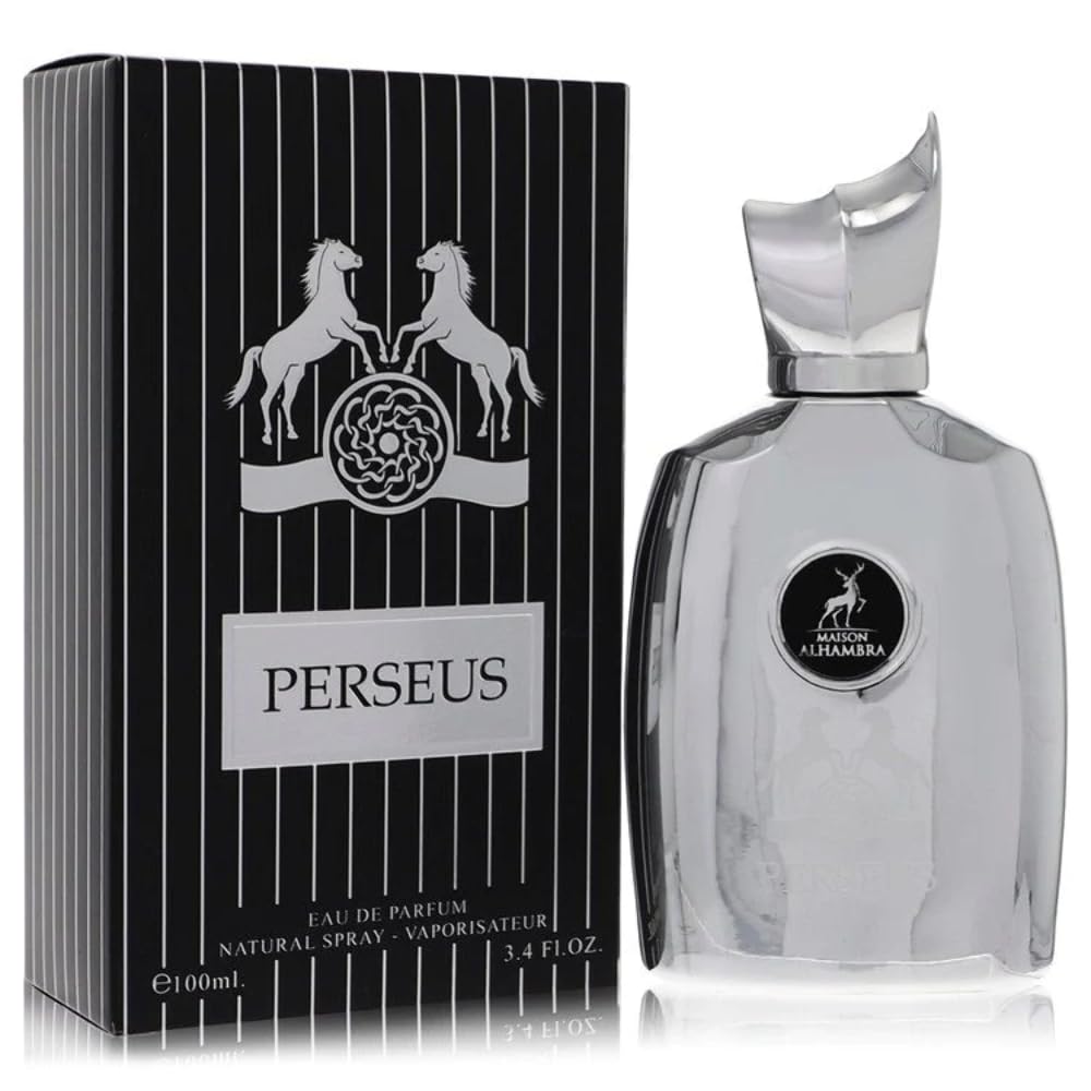 Maison Alhambra Perseus bottle offers a refined fragrance for confident evening wear.