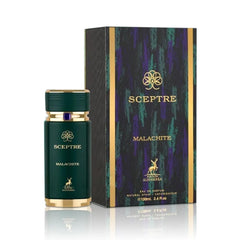 Maison Alhambra Sceptre Malachite spray mist captures long-lasting scent for evenings and days.