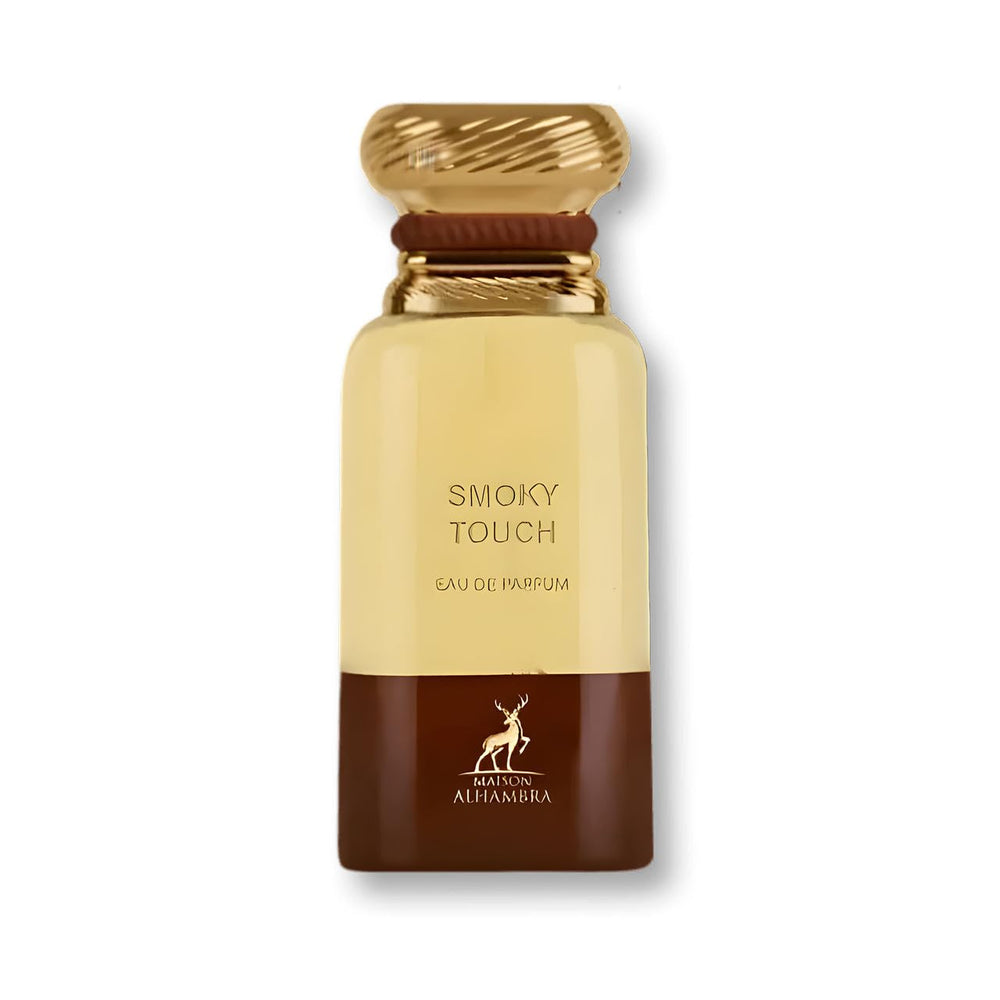 Maison Alhambra Tobacco Touch bottle—perfect for evening wear and confident style.