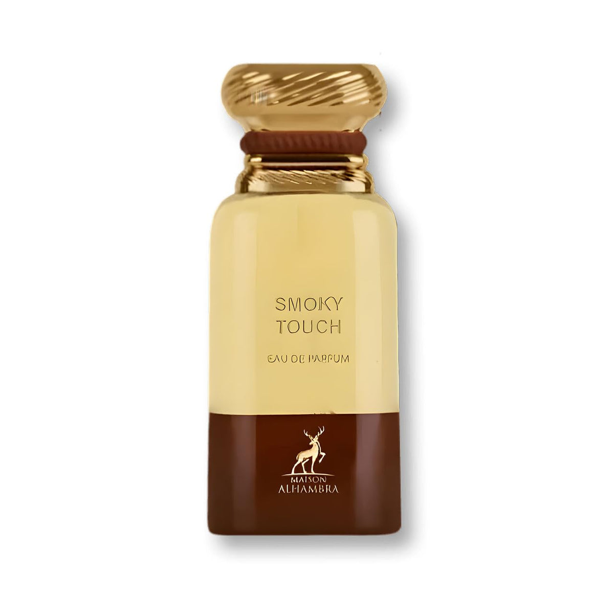 Maison Alhambra Tobacco Touch bottle—perfect for evening wear and confident style.