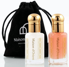 Maison d'Orient Tahara pink musk bottle pour highlights a silky texture for everyday elegance.