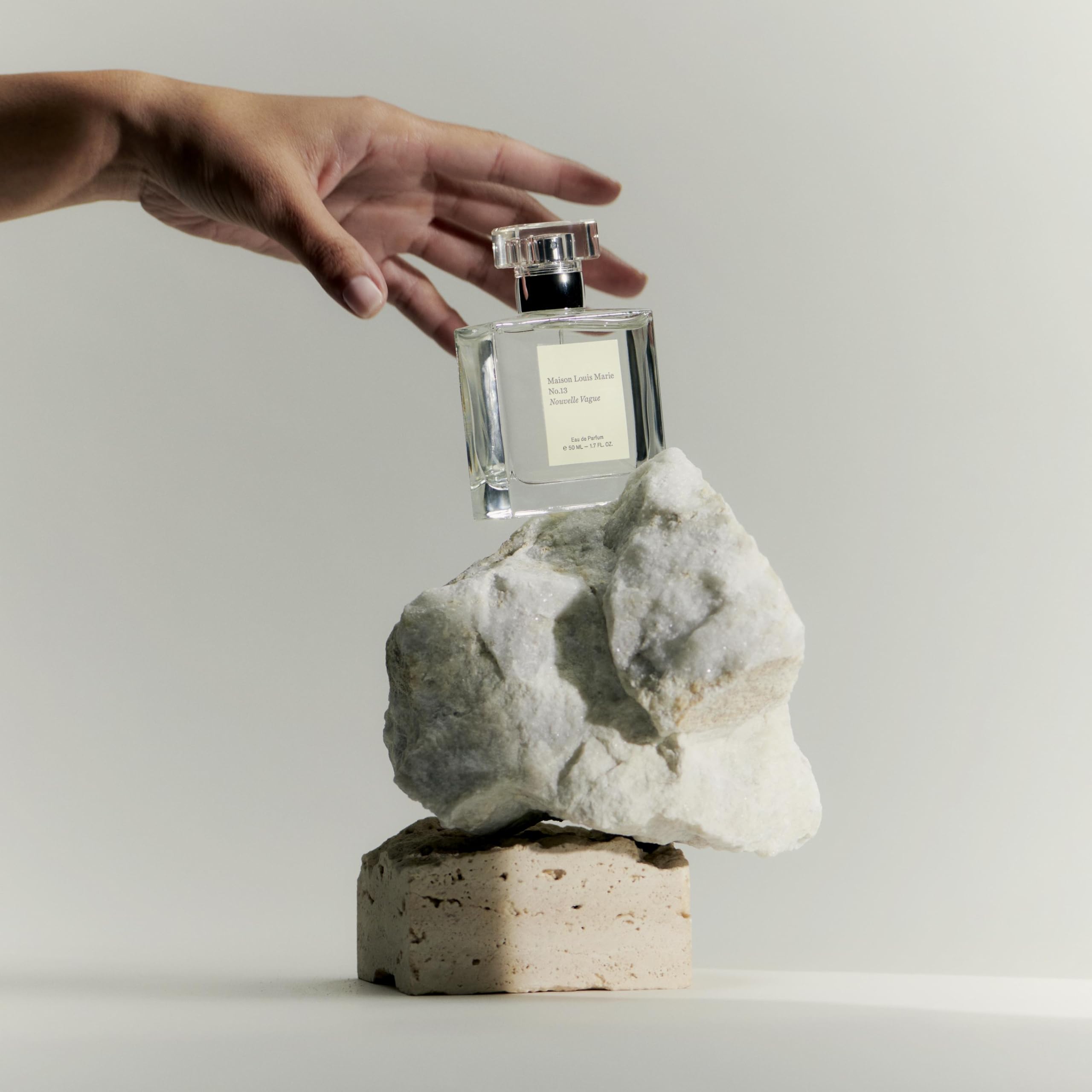 Maison Louis Marie No.13 Nouvelle Vague on-skin impression with subtle projection.