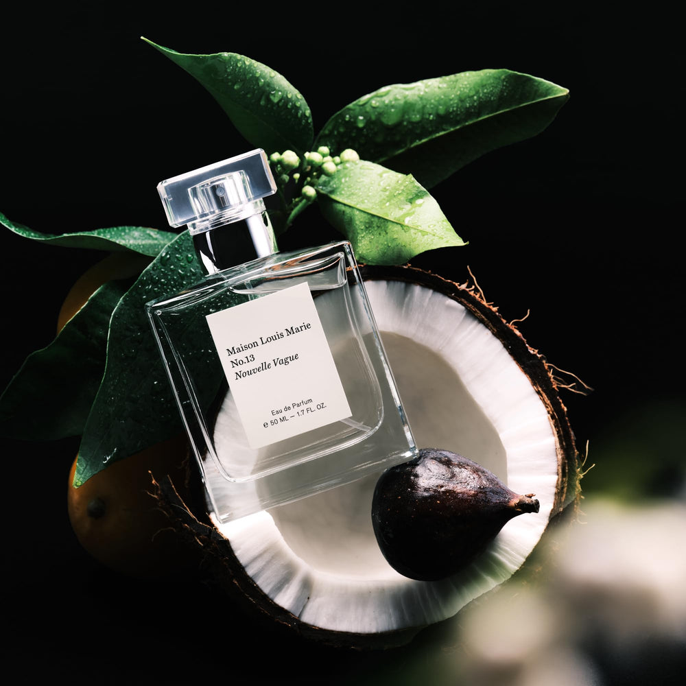 Maison Louis Marie No.13 Nouvelle Vague wrist spritz enables portable elegance.
