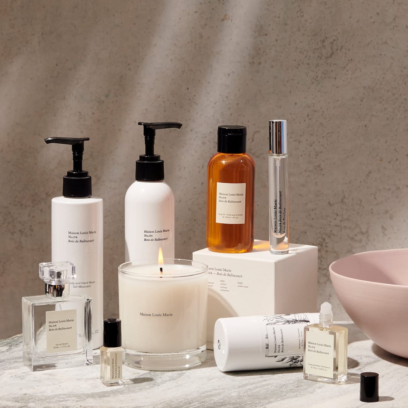 Maison Louis Marie No.04 packaging close-up underscores vegan, cruelty-free promise.