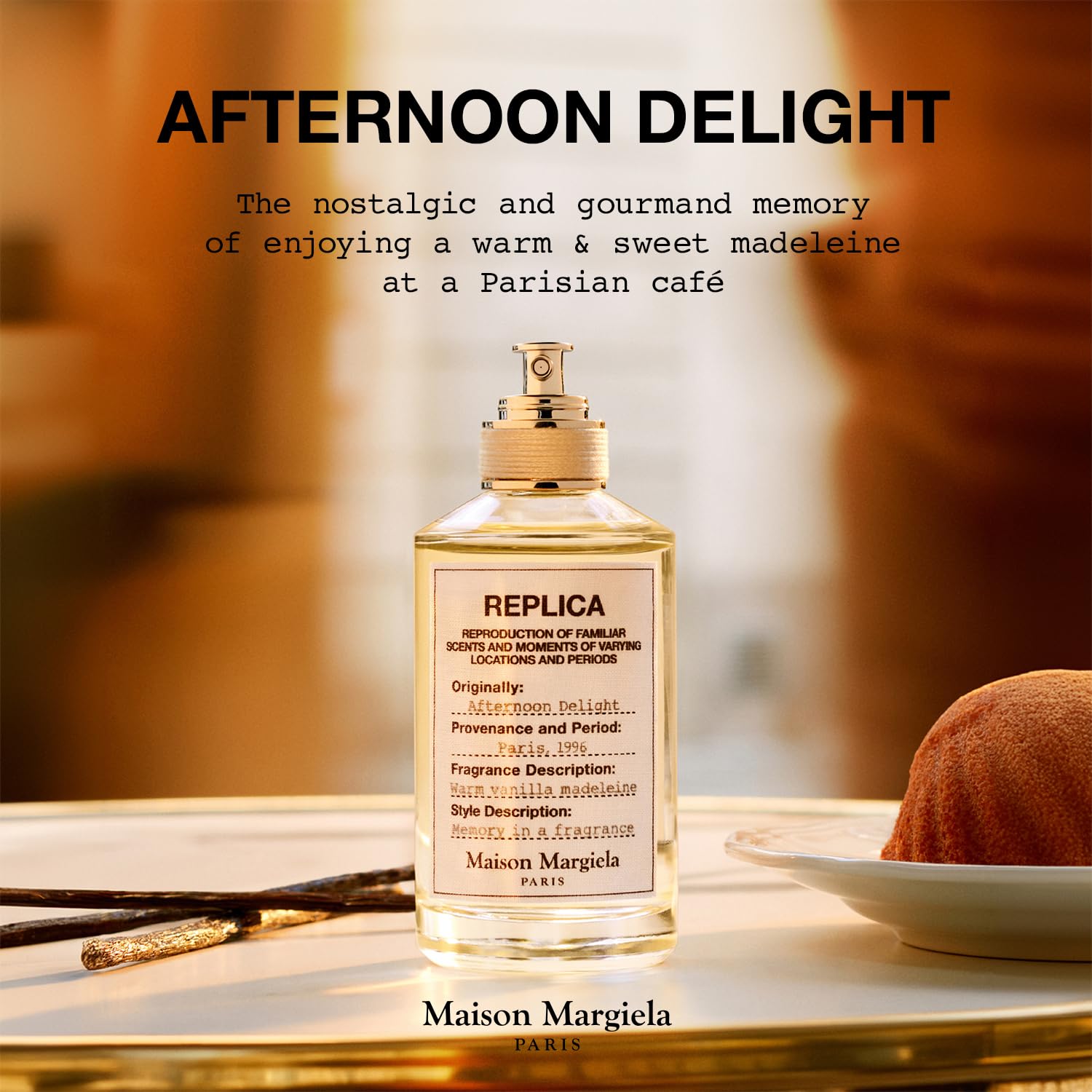 Maison Margiela Replica Afternoon Delight skin-application on elbows and knees for lasting scent.