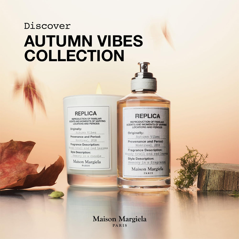 Maison Margiela Replica Autumn Vibes forest scene lifestyle shot for casual daily wear.