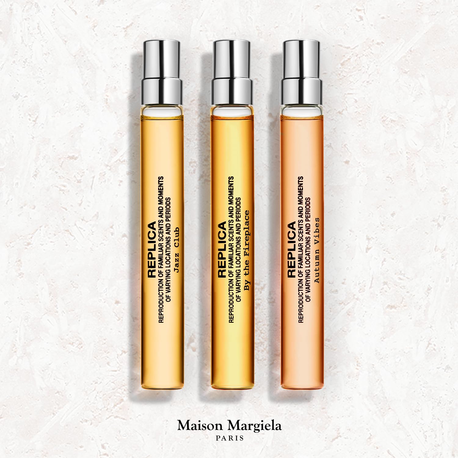 Maison Margiela Replica By the Fireplace bottle creates a cozy fireside aura for colder nights