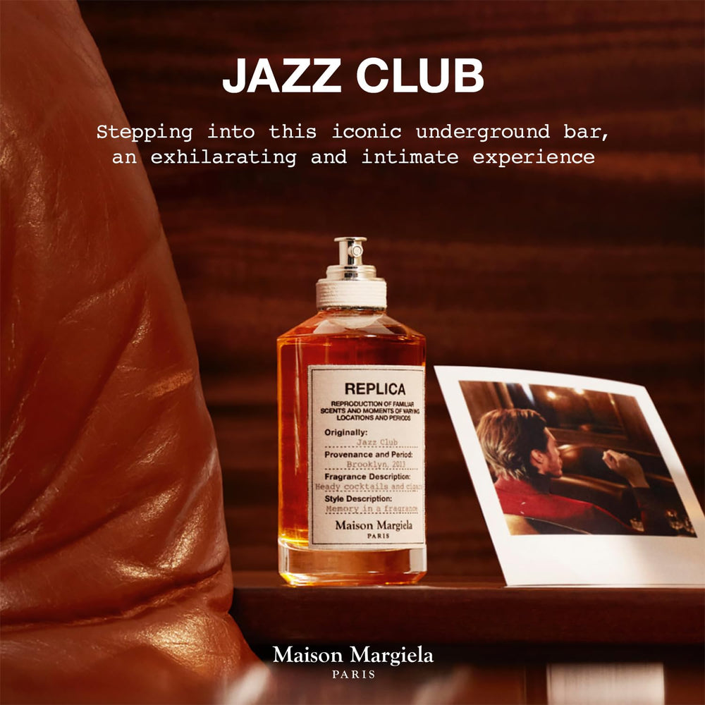 Maison Margiela Jazz Club bottle with winter ambiance suggesting date-night warmth