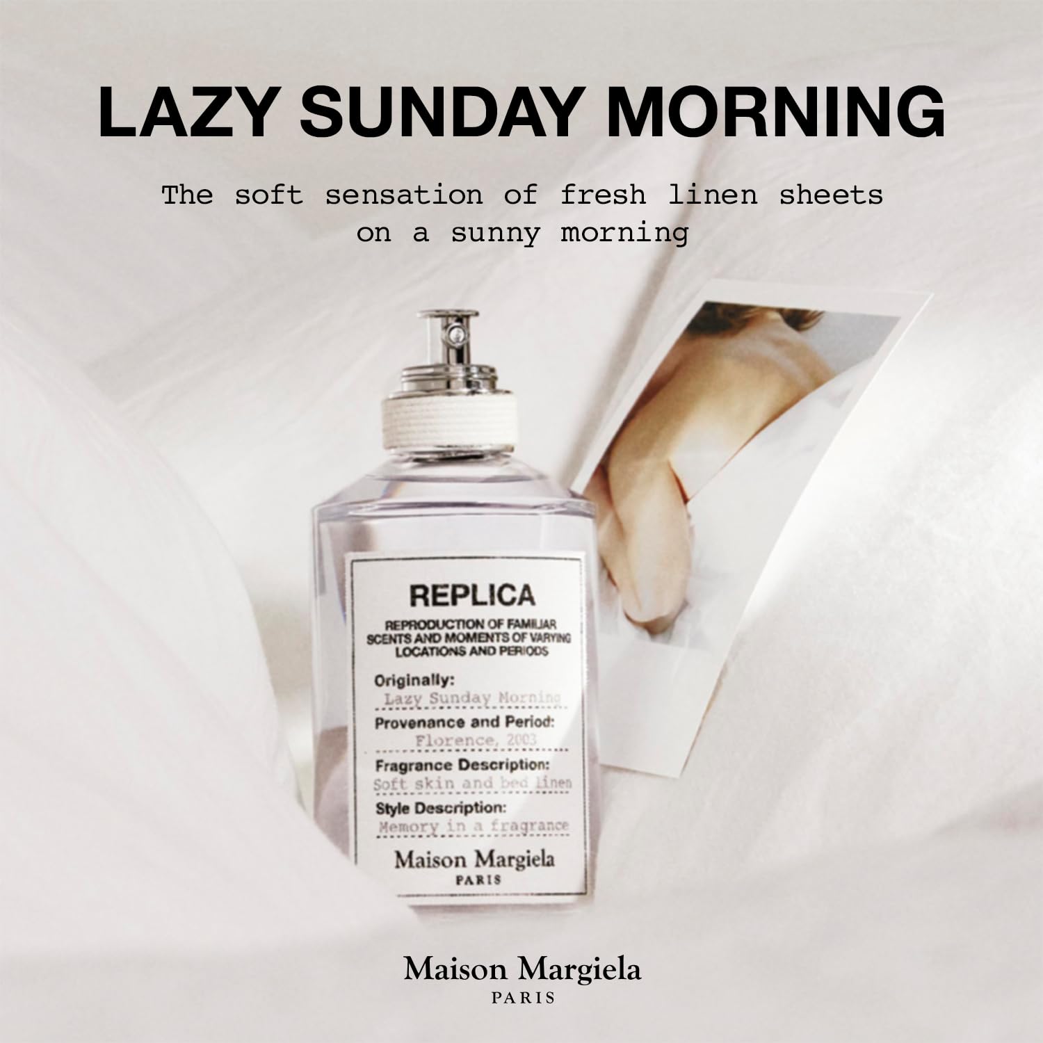 Maison Margiela Replica Lazy Sunday Morning cap closeup highlighting a clean opening.