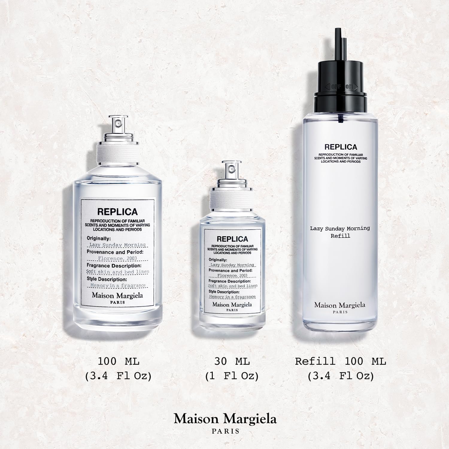 Maison Margiela Replica Lazy Sunday Morning packaging appears timeless and gift-ready.
