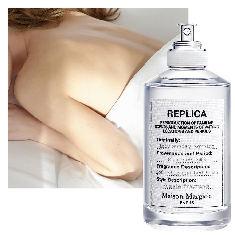 Maison Margiela Replica Lazy Sunday Morning spray action suggests effortless mornings.