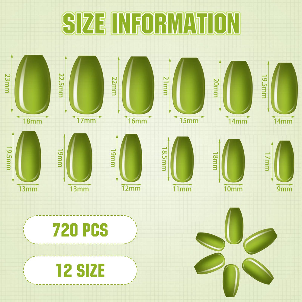 Maitys 30-sets medium square nails display in a color range to coordinate outfits