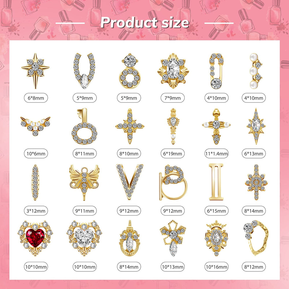 Maitys 3D dangle jewels bows add playful elegance to DIY manicures.