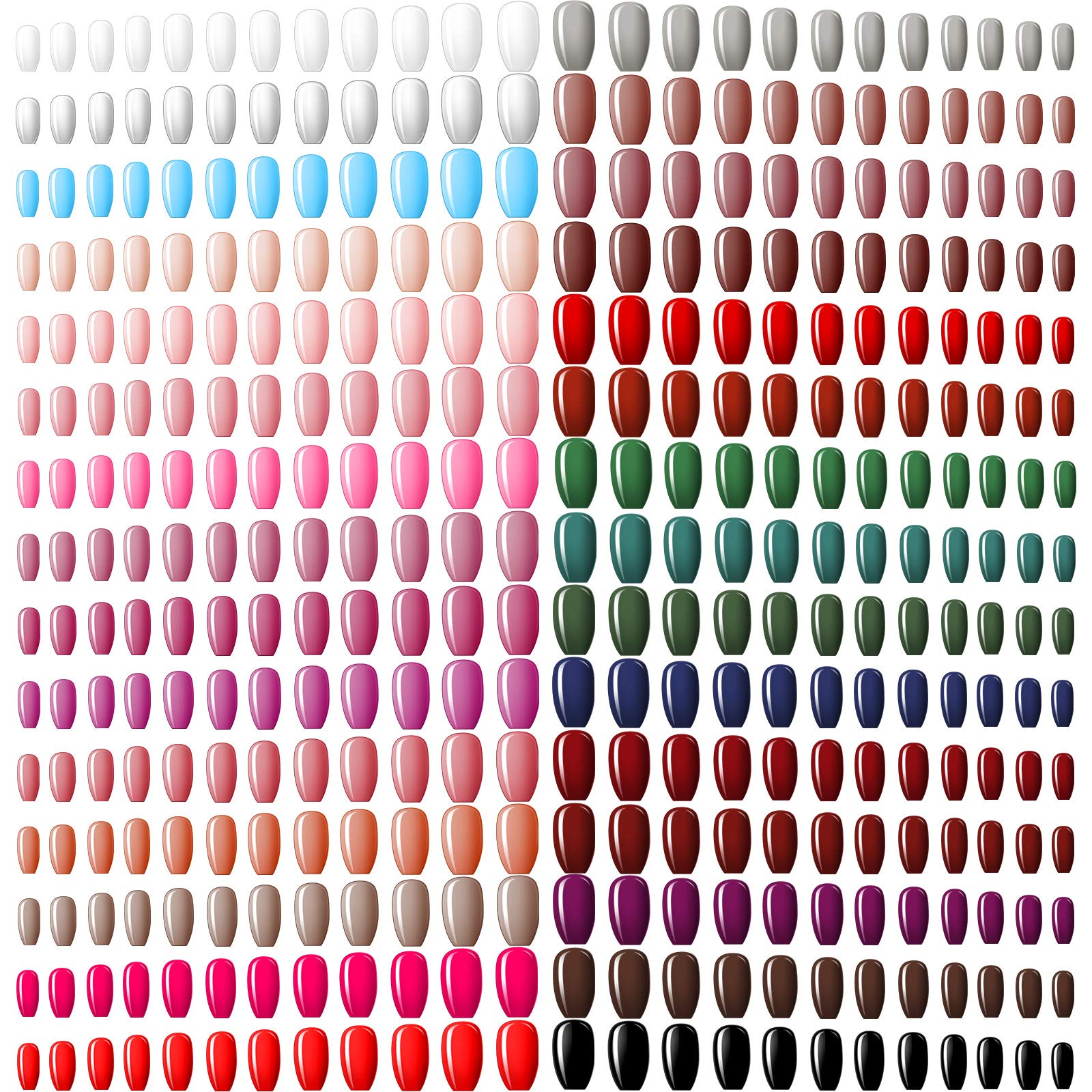 Maitys press-on nails 720-piece set front view shows 30 sets for easy at-home manicures.