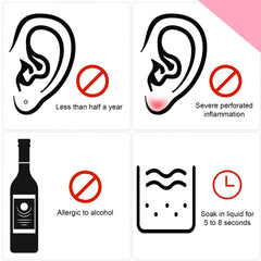 Maitys ear piercing cleaner purple bottle demonstrates travel-friendly care