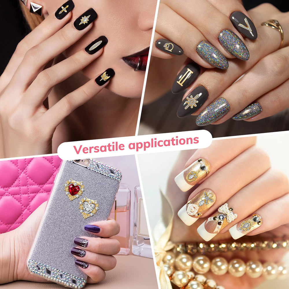 Maitys easy-apply nail charms for quick home manicure without salon visits.
