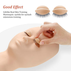 Maitys eyelash-training eyelid removable tan ideal for demonstrations and hands-on practice.