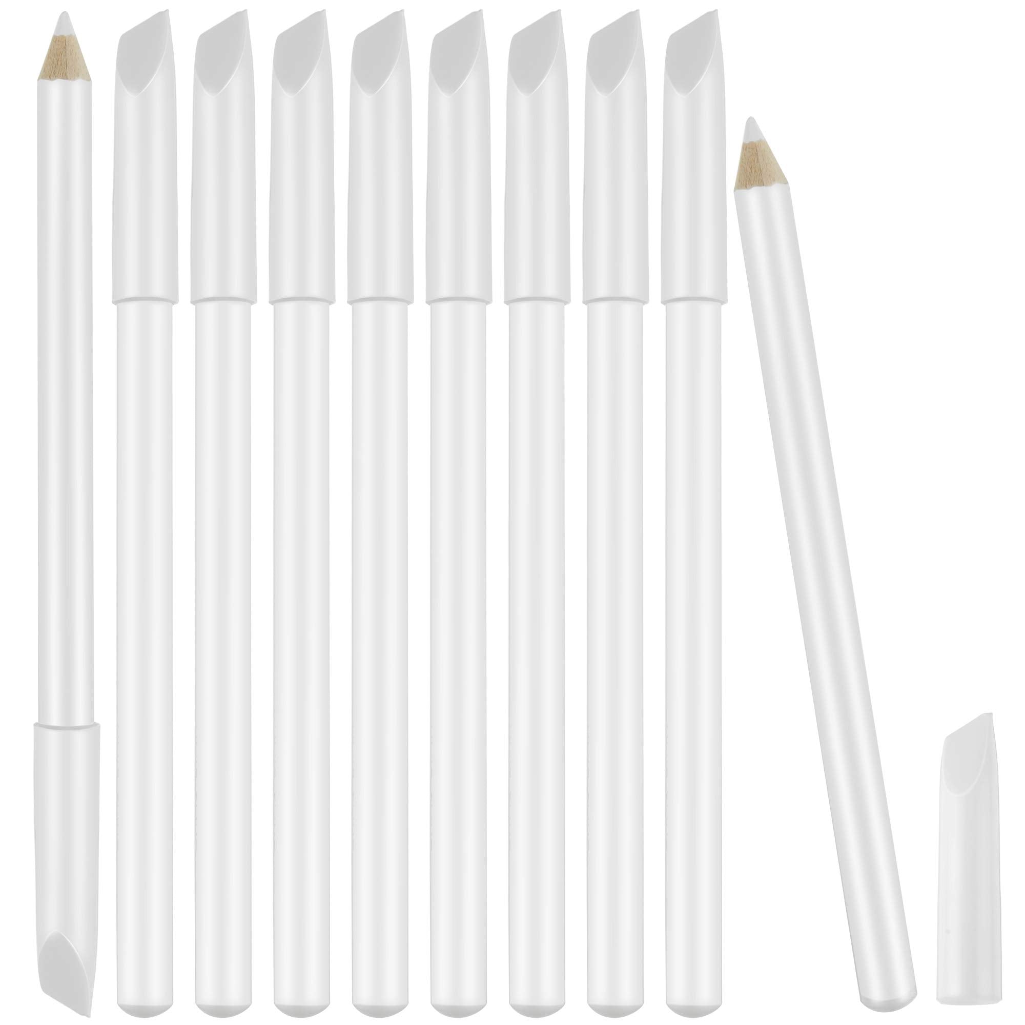 Maitys white nail pencils front view showing ten-piece kit and neat packaging benefit