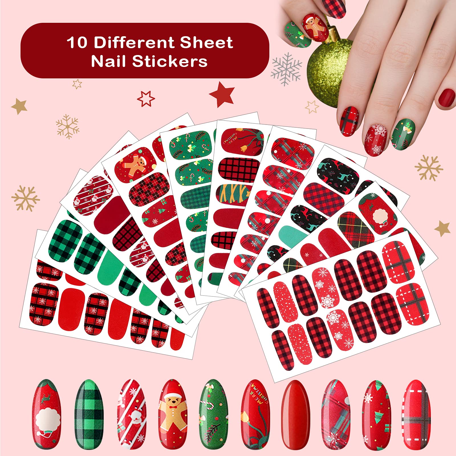 Maitys gradient glitter wraps easy to apply on natural or acrylic nails