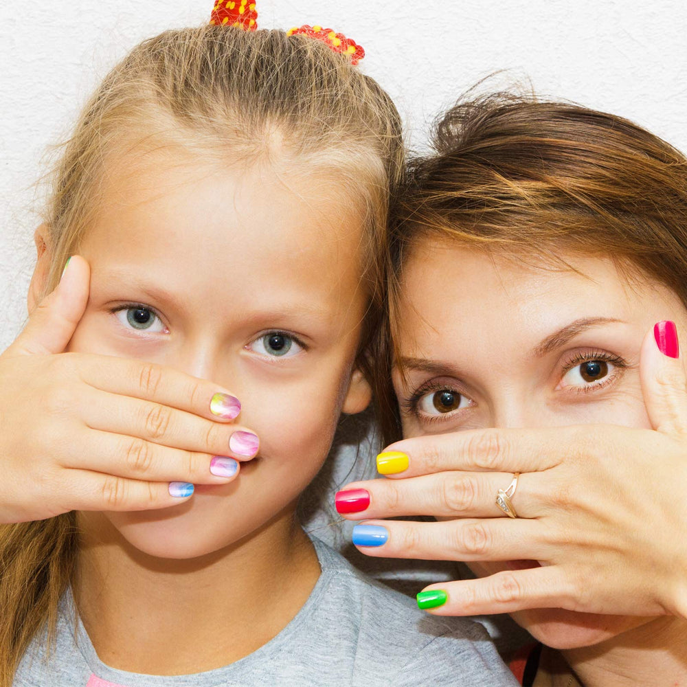 Maitys kids press-on nails heart pattern encourages creativity and easy matching outfits