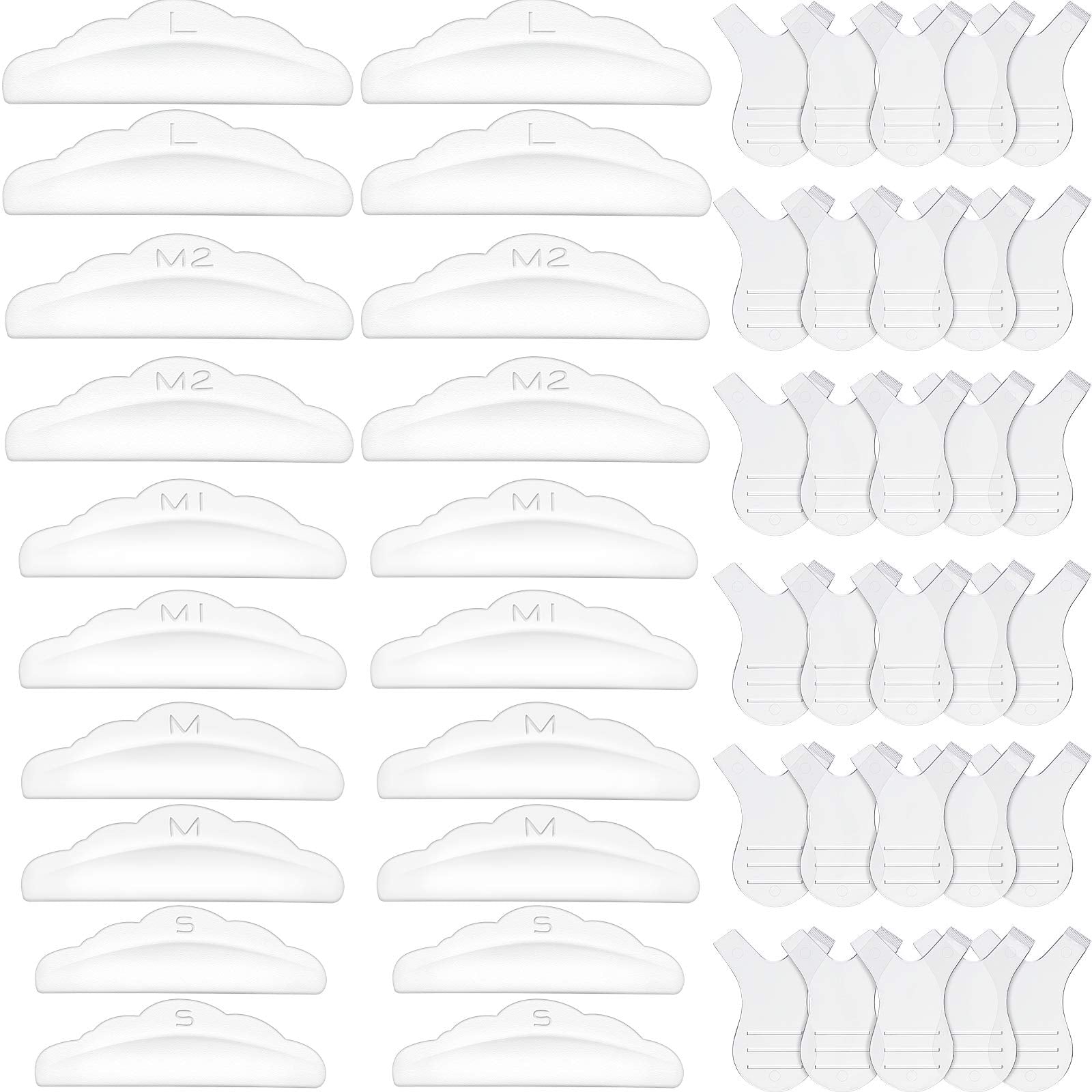 Maitys lash lift pads sunflower clear, silicone cushions for precise, comfortable eyelash perms.