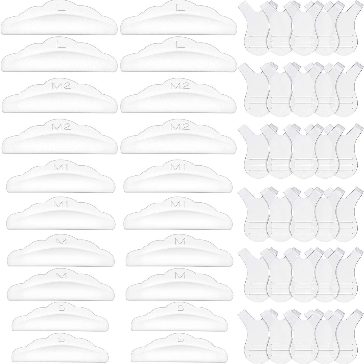 Maitys lash lift pads sunflower clear, silicone cushions for precise, comfortable eyelash perms.