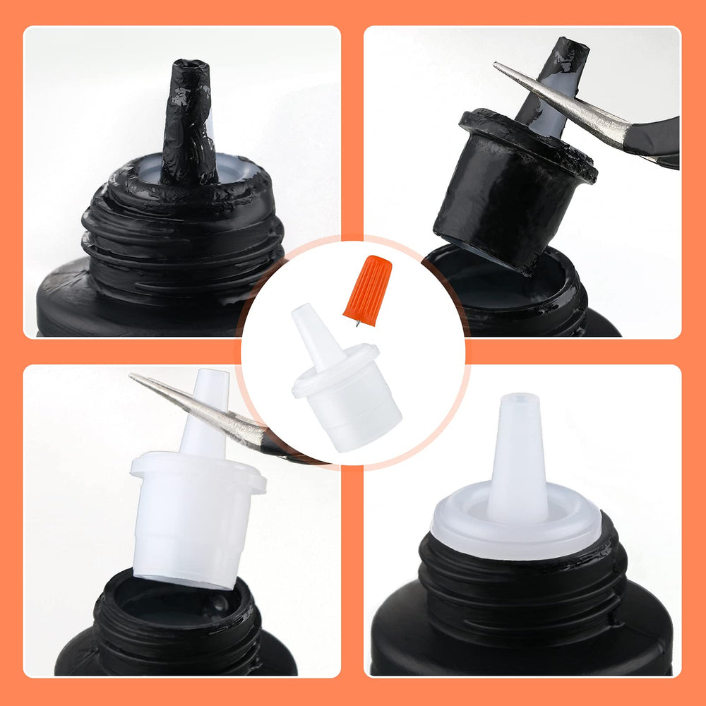 Maitys lid-design bottle caps keep glue contained and spill-free.