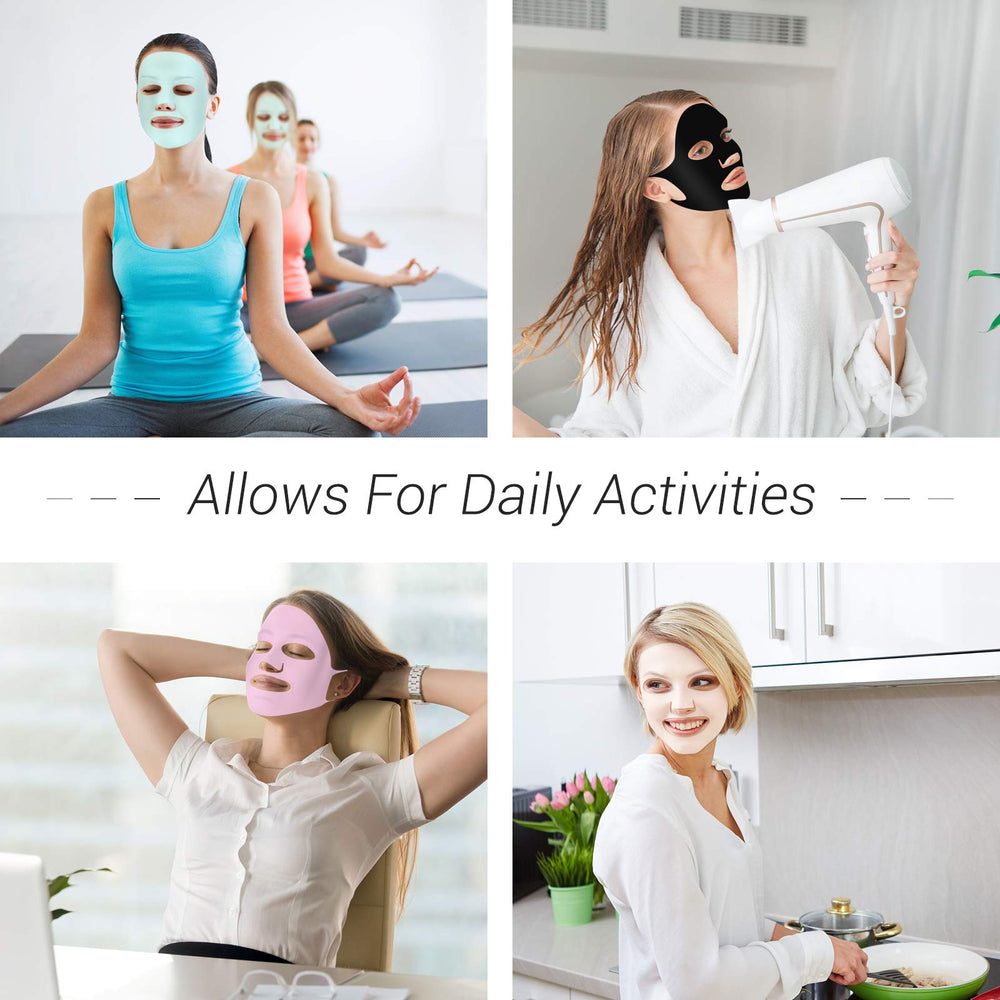 Maitys silicone face mask pink-wear vivid color supports grip during routine skincare