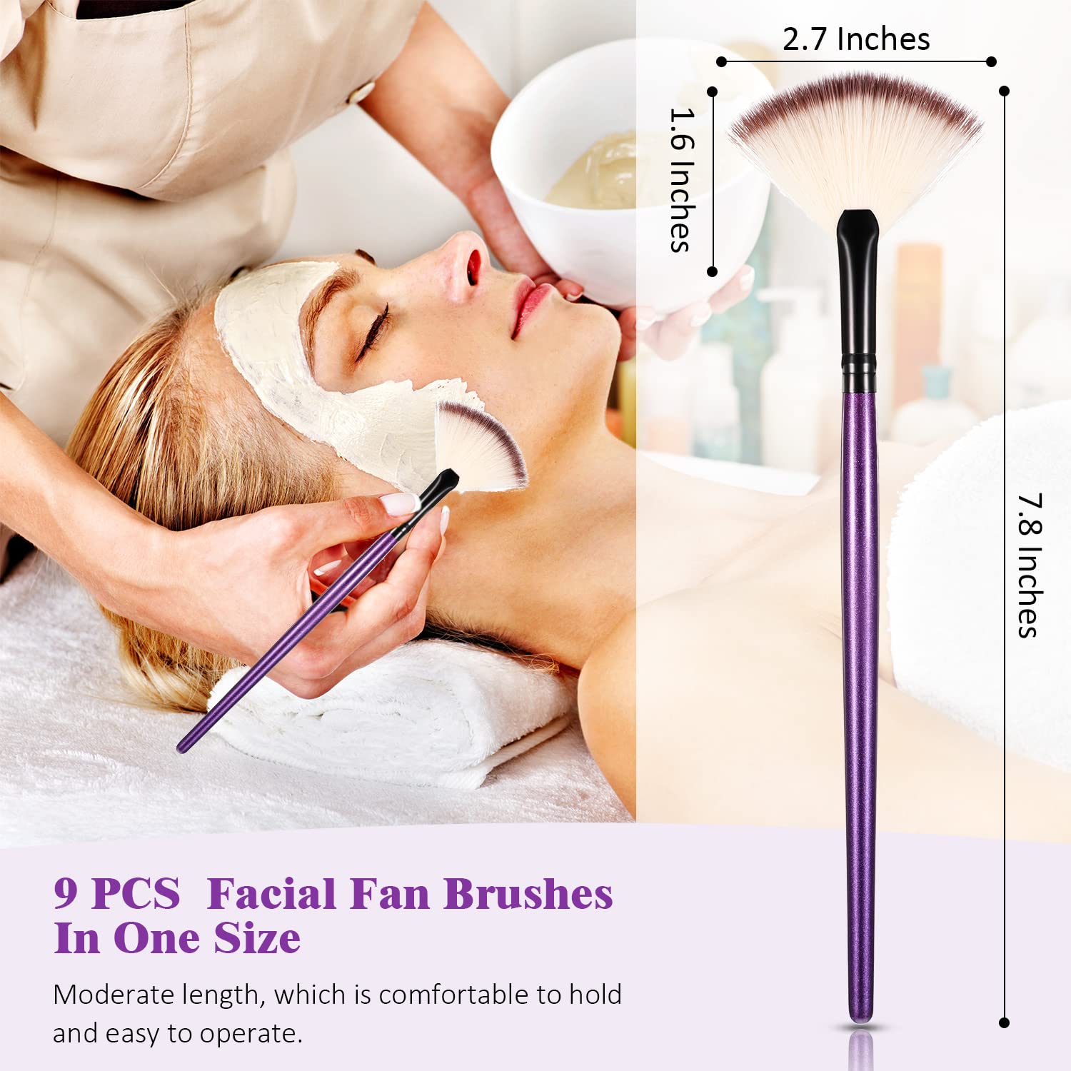 Maitys soft fiber brush head for gentle, skin-friendly makeup