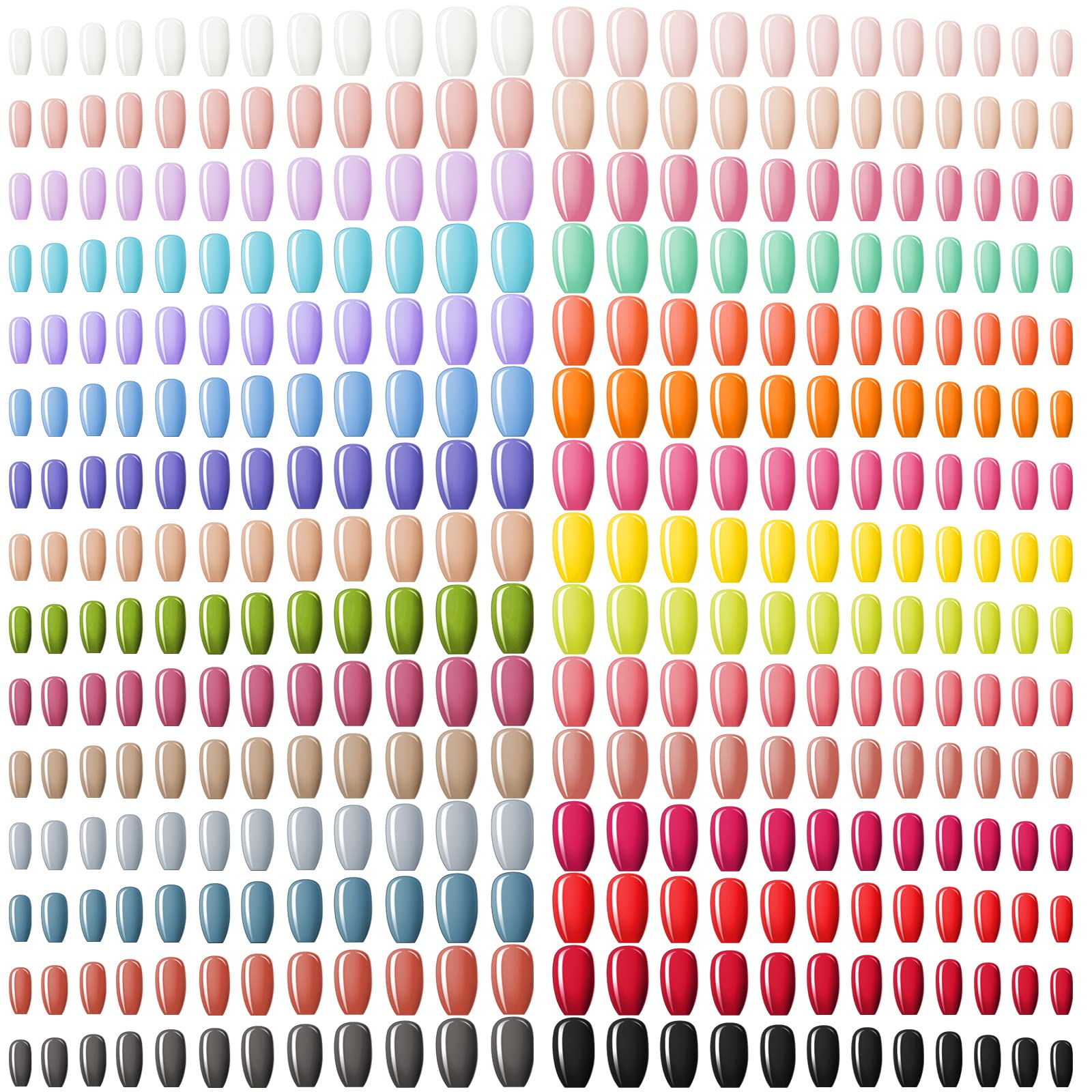 Maitys sweet-colors square nails pack front showing 720-piece variety for at-home manicures