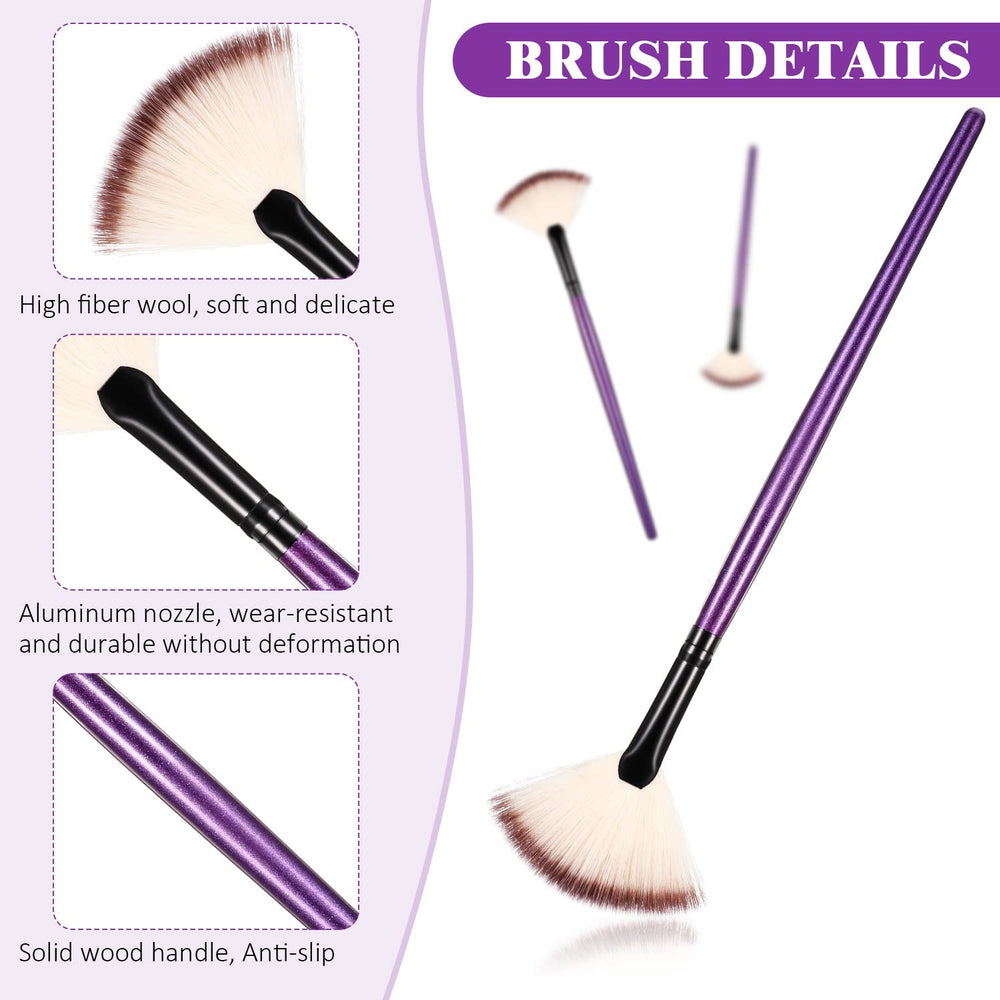 Maitys wooden-handle fan brush provides comfortable grip