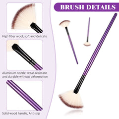 Maitys wooden-handle fan brush provides comfortable grip