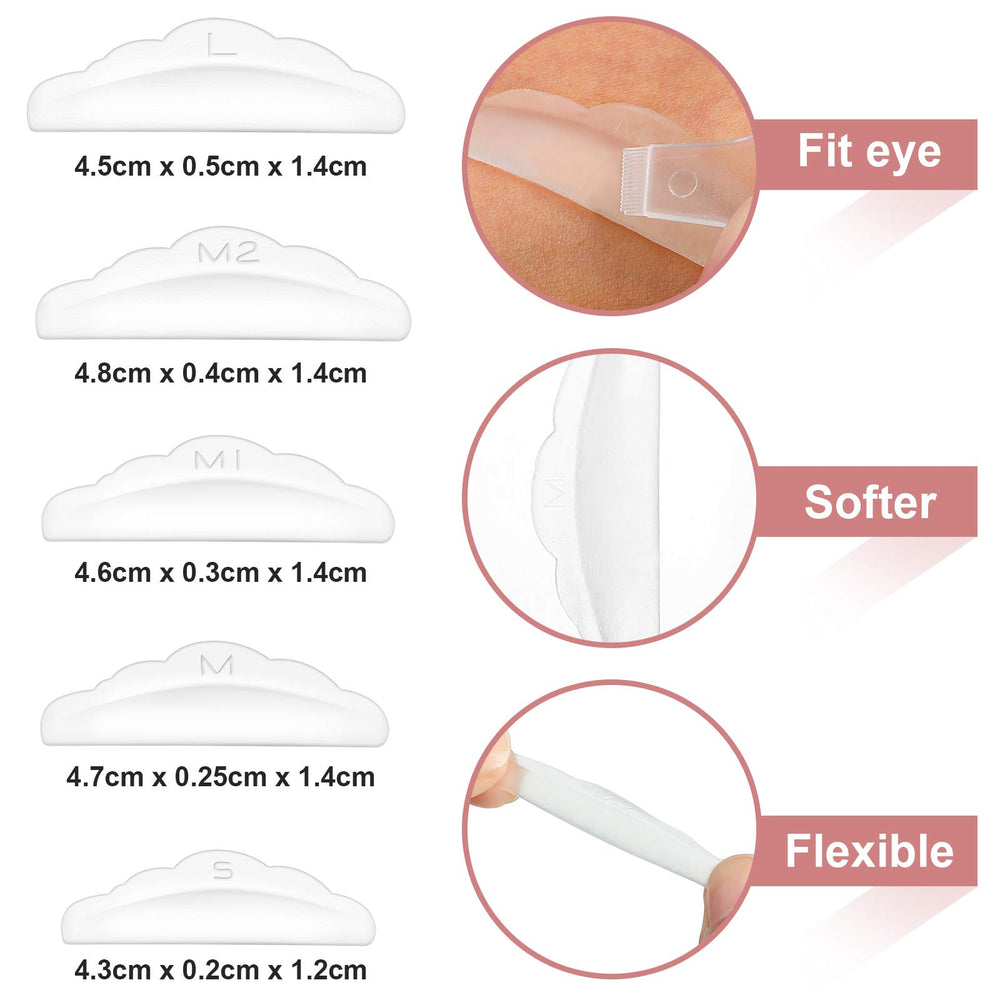 Maitys Y-shape eyelash brush clear, non-slip handle for controlled lash lifting.