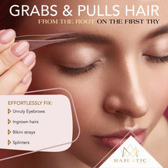 Majestic Bombay splinter-removal tweezers help extract thin splinters with a single pinch.