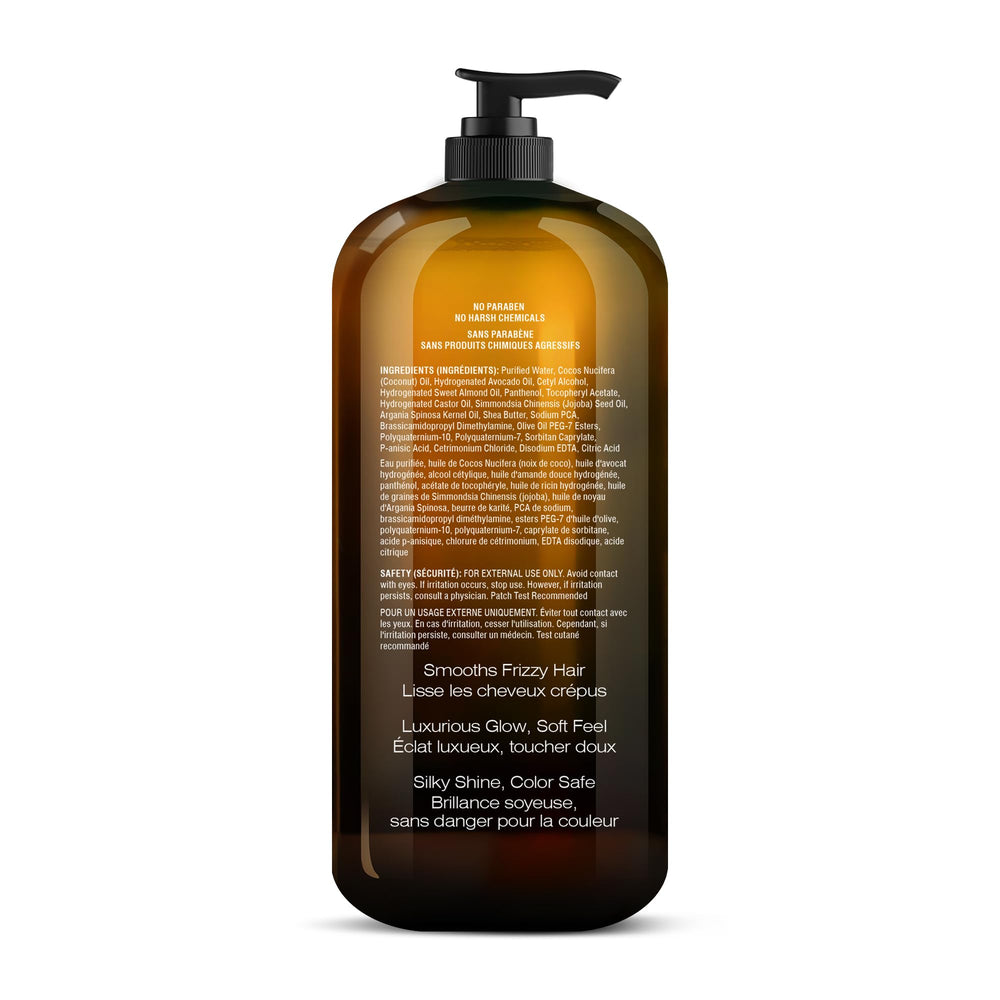 Majestic Pure cruelty-free logo on conditioner packaging.
