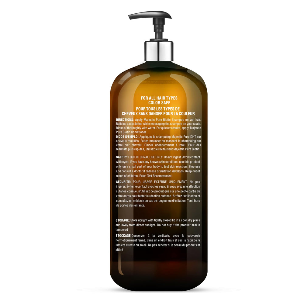 Majestic Pure Biotin Shampoo hair-volume shot conveys lift and body