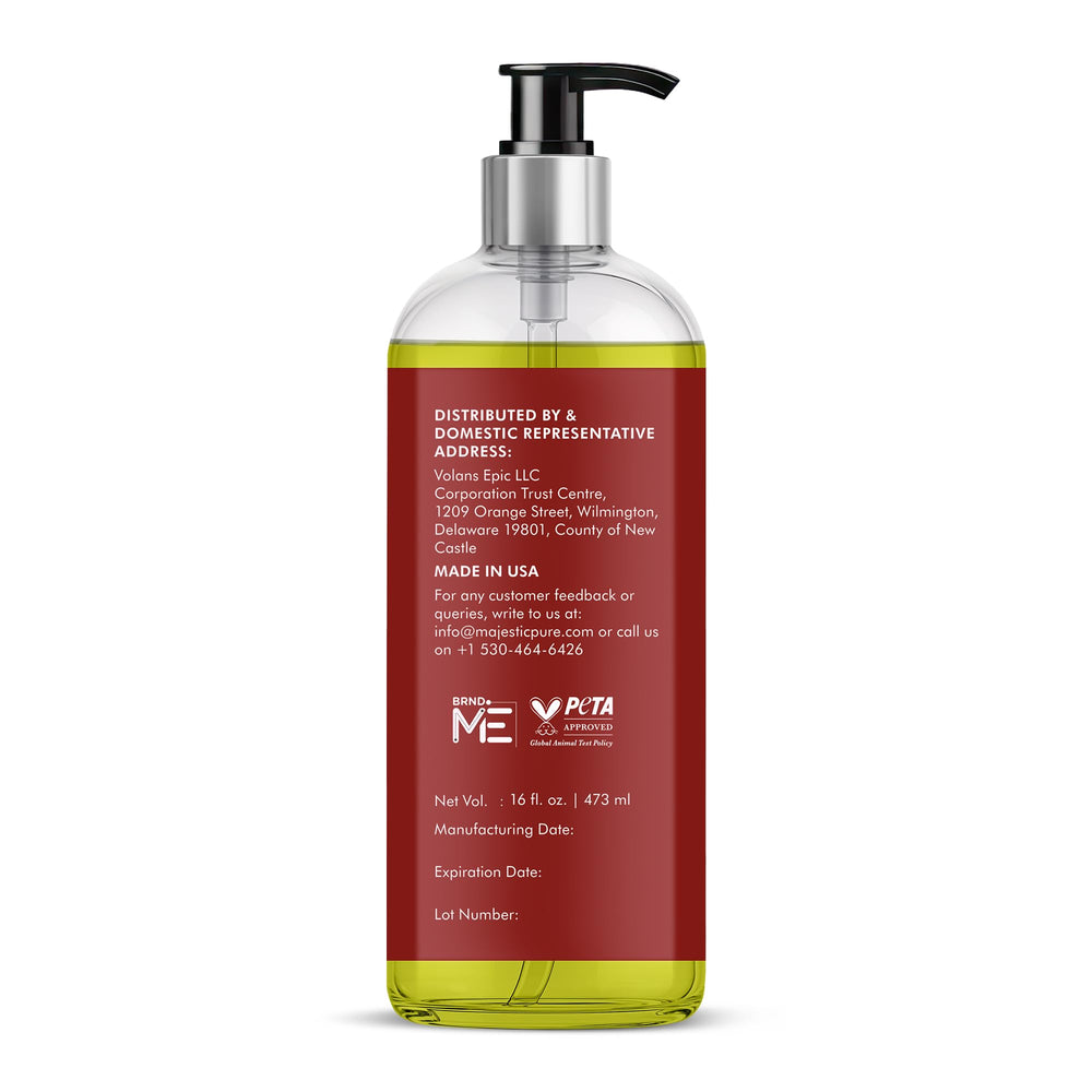Majestic Pure grapeseed oil cruelty-free product for ethical use.