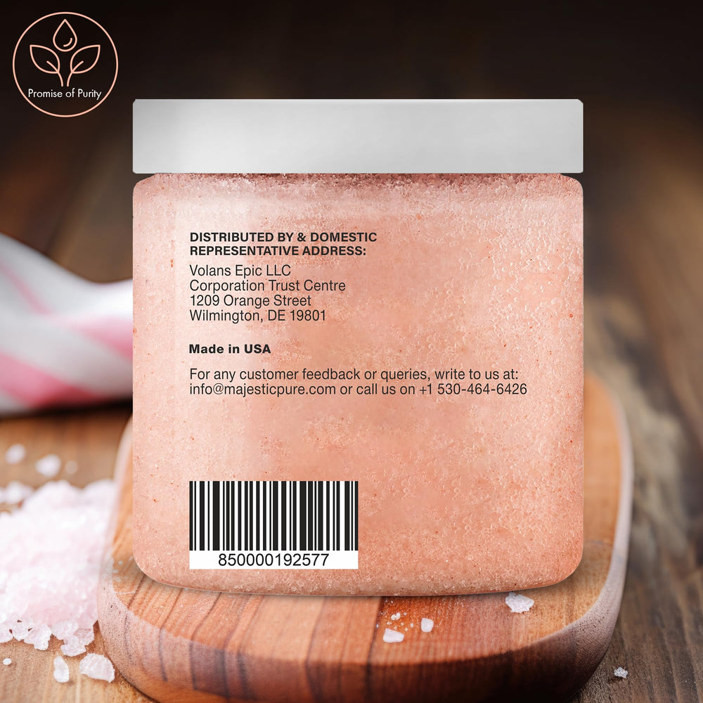 Majestic Pure Scrub on damp skin delivers hydrating cleansing feel.