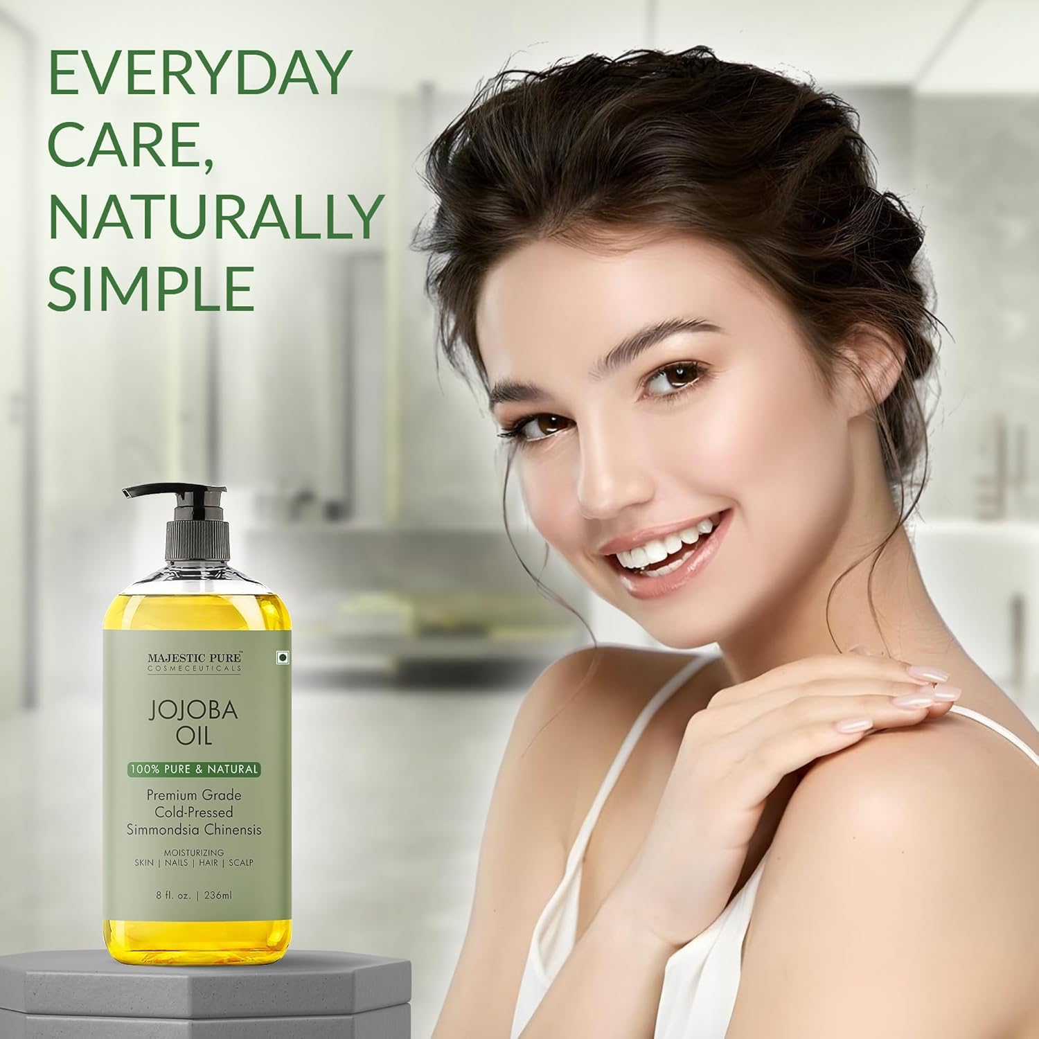 Majestic Pure Jojoba Oil nails and cuticles deliver targeted hydration and softness.