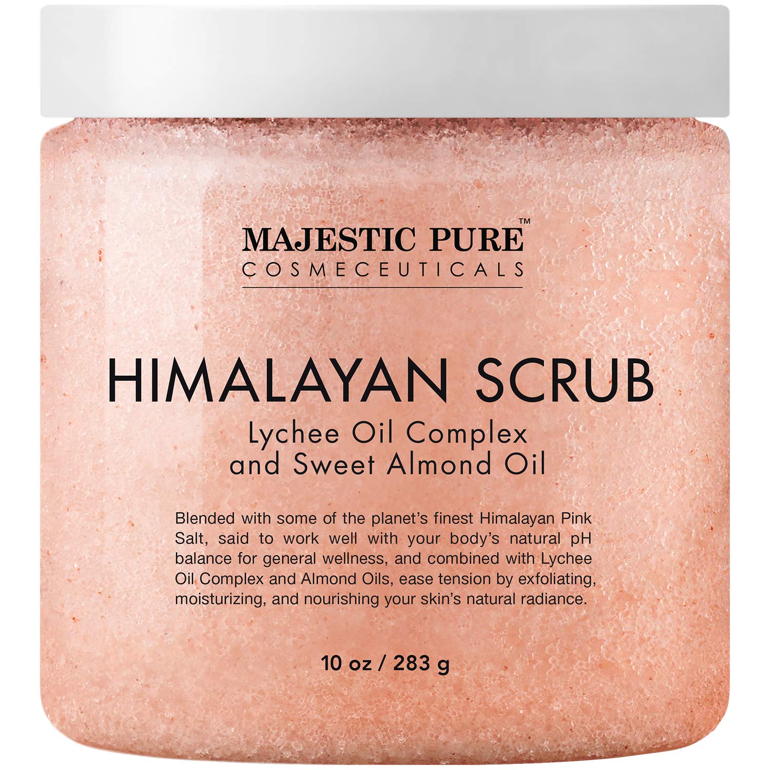 Majestic Pure packaging label indicating no harmful chemicals.