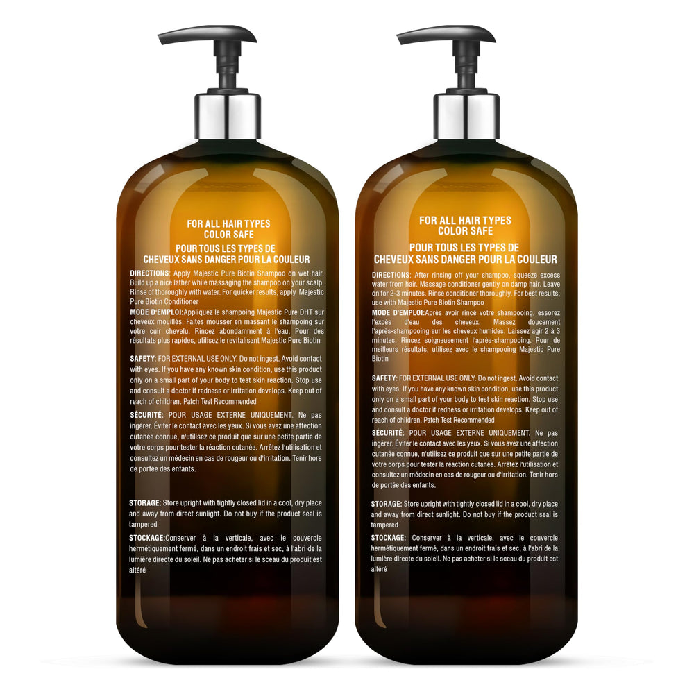 Majestic Pure Sulfate-Free label on bottle promoting gentle daily cleansing