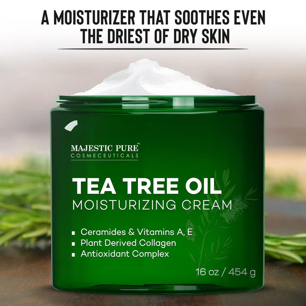 Majestic Pure Tea Tree Oil Moisturizing Cream for oily skin with fast absorption