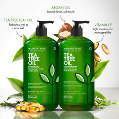 Majestic Pure Tea Tree Shampoo dandruff-cleansing action for a cleaner scalp.